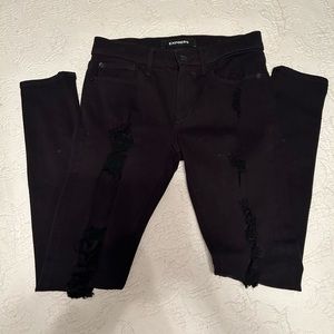 Express distressed stretch legging mid rise size 4R/4R
